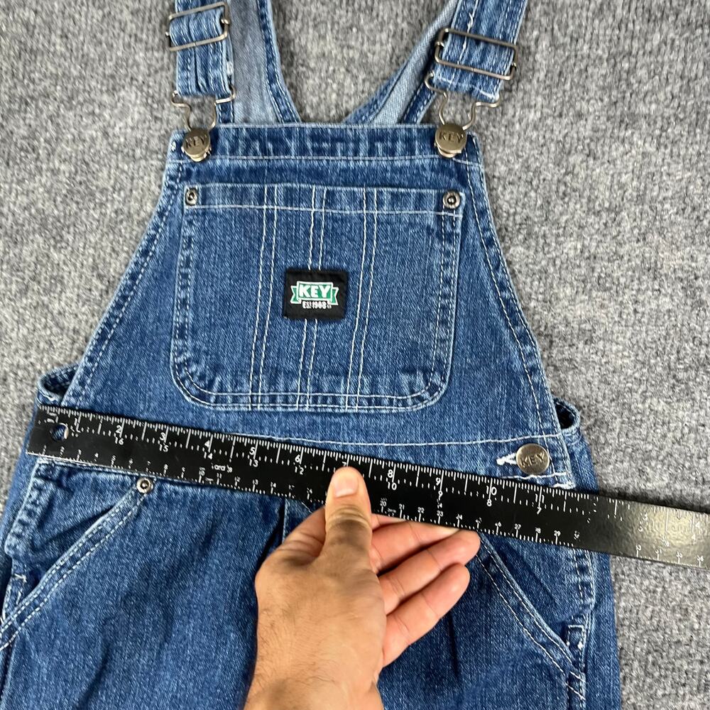 Key Denim Overalls Kids Size 5 Blue Bib Carpenter Classic Workwear USA Made - Picture 5 of 9